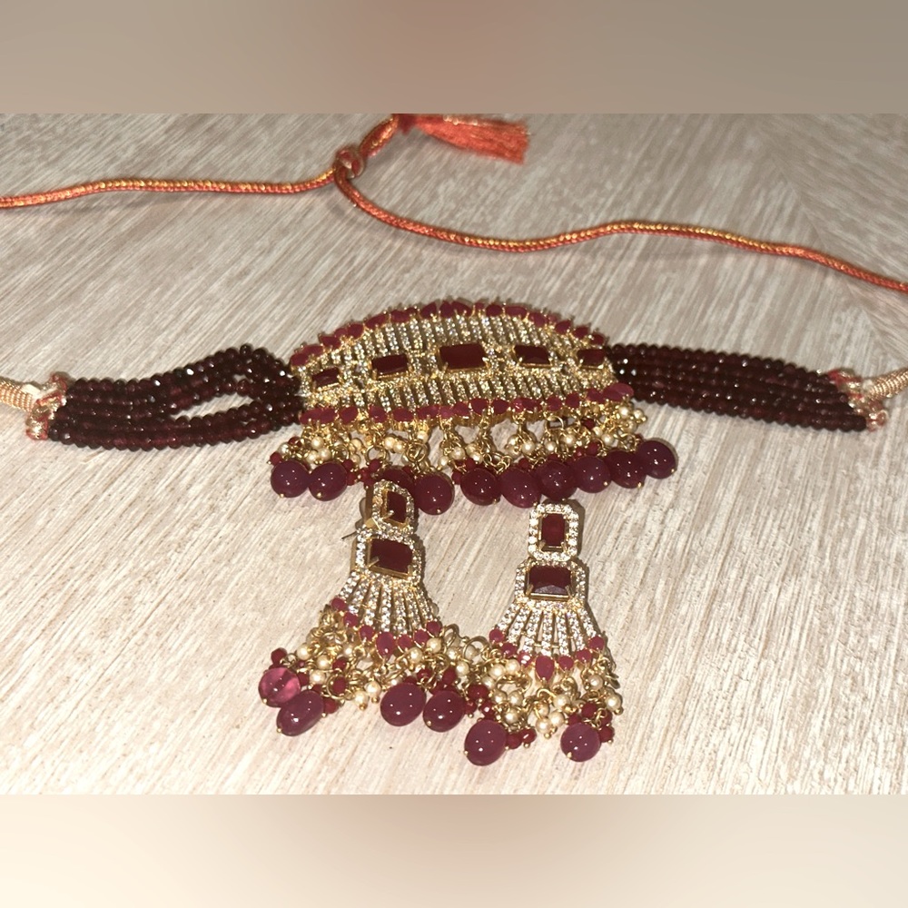 New jndian heavy work choker set